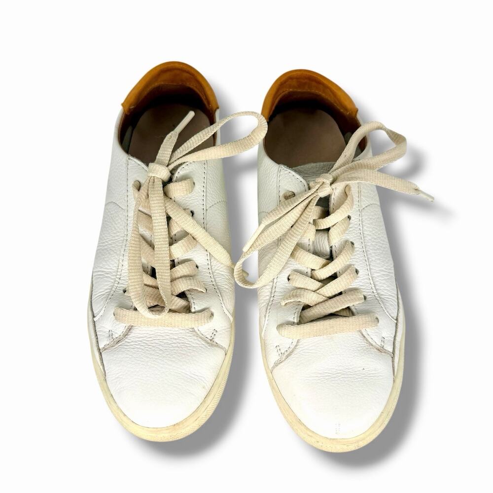 Soludos Ibiza Women's Casual Sneakers Size 5.5 Med, White Leather Shoes